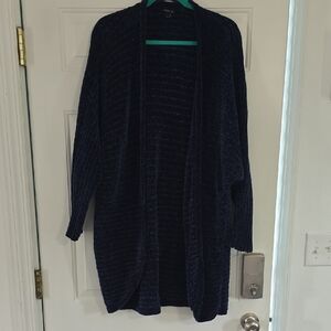 Torrid Navy Open Front Cardigan